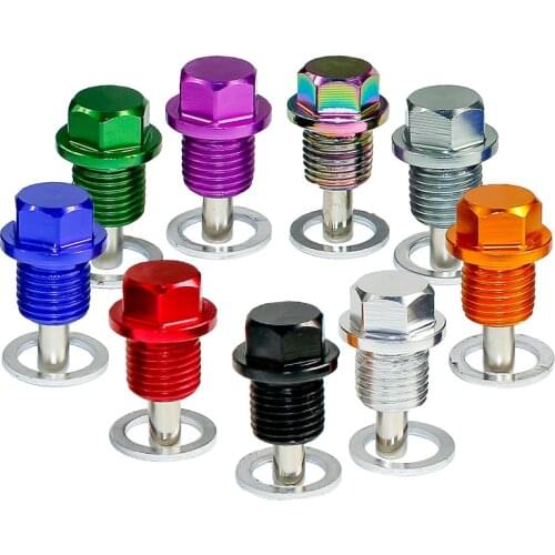 M14*1.5 Aluminum Neo Chrome Magnetic Oil Drain Plug Oil Drain Bolt Oil Sump drain plug nut