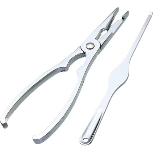 Seafood Cracker Pick Set 2Pcs Stainless Steel For Crab Lobster Fork Useful Utensils Home Kitchen Seafood Cooking Tool Gadgets