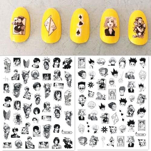 Newest TSC 292 3D design nail art sticker decal stamping back gule DIY nail decoration tips