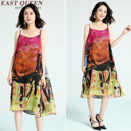 2018 new art deco dress sleeveless hippie summer dresses keen kength summer beach sea long tank top dress S-3XL NN0188 YQ