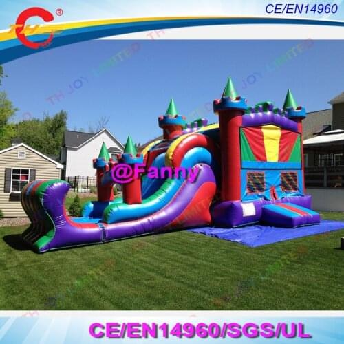 9x4x4mH 2018 new inflatable bouncer jumping castles combos with slide, outdoor kids inflatable bounce house with slide for kids