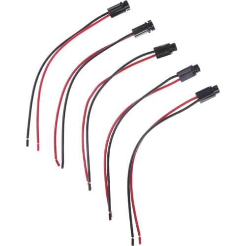 New 5pcs T5 LED Bulb Holder Socket For 1.2W W3W LED Width Instrument Light T5 Socket LED T5 Socket Plug Extension Cables Harness