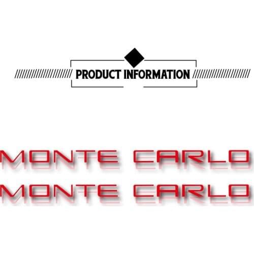 New logo decorative rim interior fuel tank sticker motorcycle reflective waterproof sticker for chevrolet monte carlo MONTECARLO