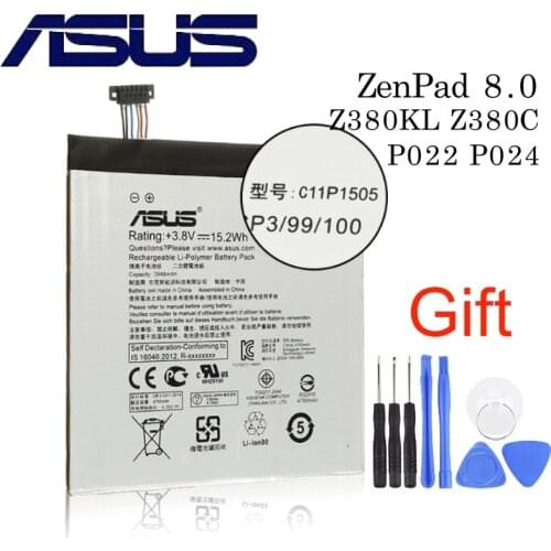 Original ASUS C11P1505 Tablet PC Battery For Asus ZenPad 8.0 Z380KL Z380C Z380CX P022 P024 3948mAh