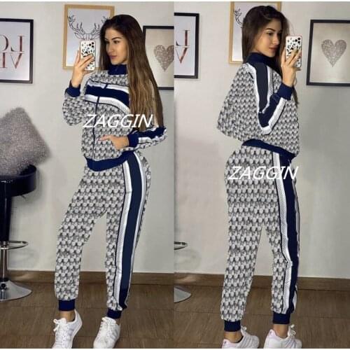 RMSFE 2021 European And American Womens Short Sleeve Round Neck Fashion Casual Printing Loose Two-Piece Set
