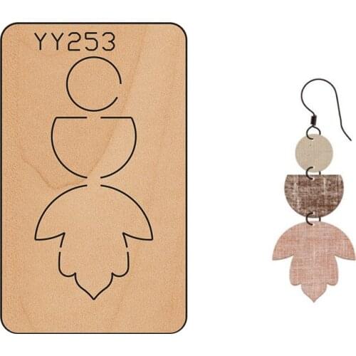 Stacked leaf tassel earring cutting die,Custom Size Leather round Cutting Die, round earring pendent cutter, cuttingYY253