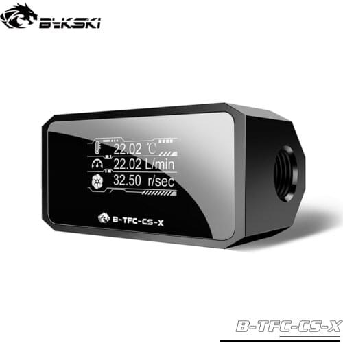Bykski Thermometer Water Cooling System Monitor Flowmeter Leaking Pump Speed Alarm RPM Temperature Sensor PC Cooler B-TFC-CS-X