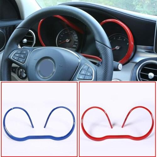 Car Styling AMG Dashboard Monitor Frame Trim decoration Stickers Covers For Mercedes Benz C Class W205 Interior Auto Accessories