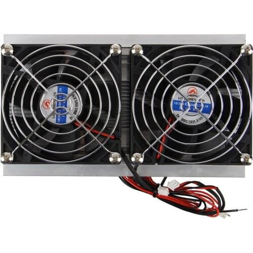 Thermoelectric Peltier Refrigeration Cooling System Kit Cooler Double Fan DIY
