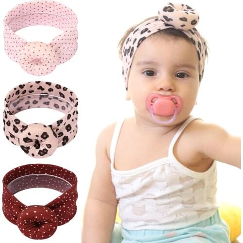 Comfortable High Elasticity Baby Girl Headband 3Pcs/Set Leopard Fashion