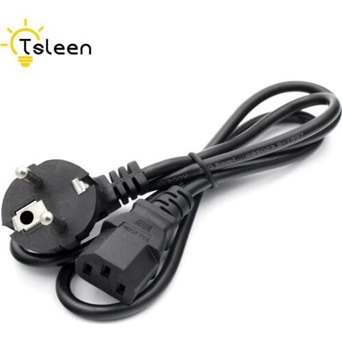 US EU UK AU Universal 3 Prong 2 Pin AC Power Adapter Cable Cord 2-pin Male TO 3 Prong Female Power Plug For PC Desktop Monitor