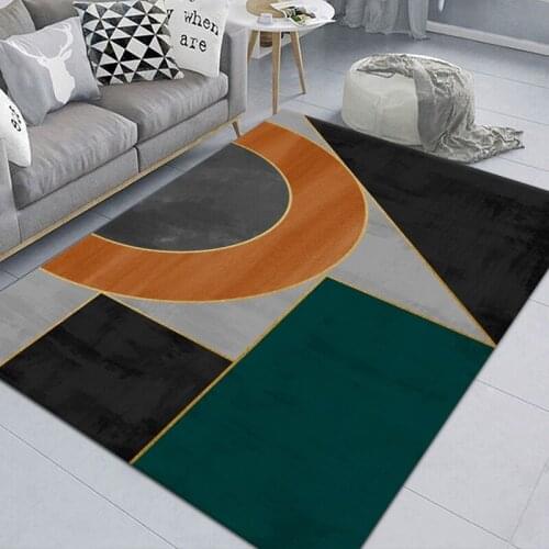 Entrance Doormat Geometric Large Carpets for Living Room Modern Floor Parlor Mat Washable Area Rugs for Bedroom Bath Kichen