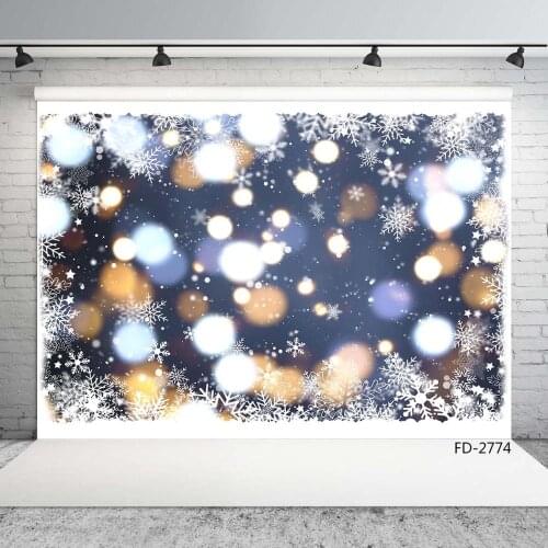 Snowflake Glitter Bokeh Christmas Photography Background Vinyl Backdrops for Baby Children Photo Studio Photoshooting