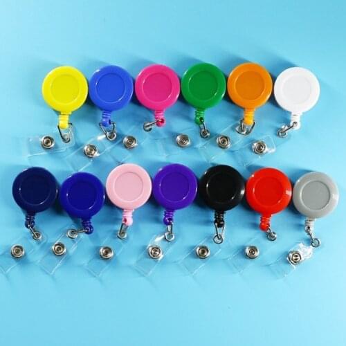 1pc Retractable Badge Reel for Staff Work Card Name Badge ID Tag Nurse Employees Card Badge Holder Access Pass Card Clip