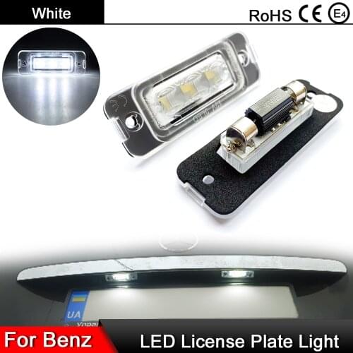 1 Pair For Mercedes Benz R-Class W251 ML-Class W164 GL-Class X164 High Brightness LED License Plate Light Number Plate Lamp
