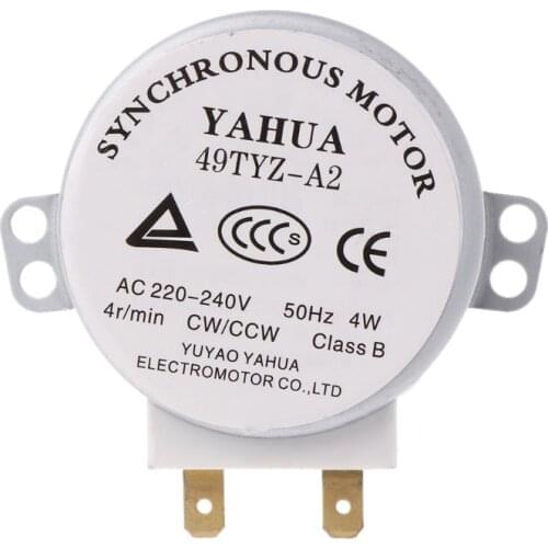 1Pc x Microwave Motor CW/CCW 4 W 5/6 RPM AC 220-240V Rotary Table Synchronous 49TYZ-A2