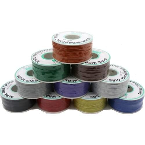 10 Color 30AWG OK Line 250meter Long Electrical Wire PCB Flying Jumper Wire Wrapping Welding Cable Single Conductor 1PCS