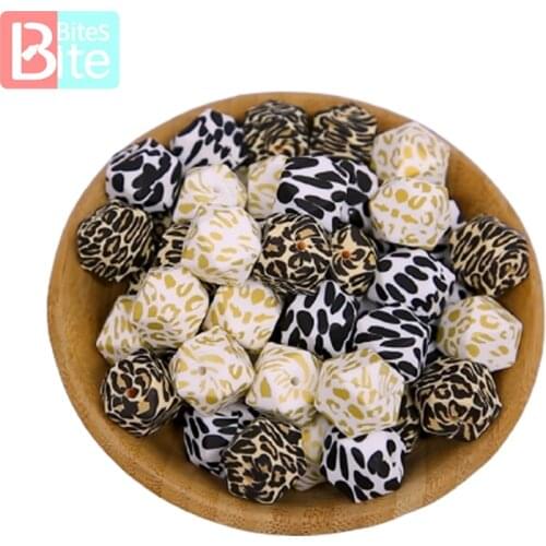 Bite Bites 14mm 10pc Silicone Beads DIY Baby Teething Necklace Making Accessories BPA Free Soft Beads Baby Teether New Color