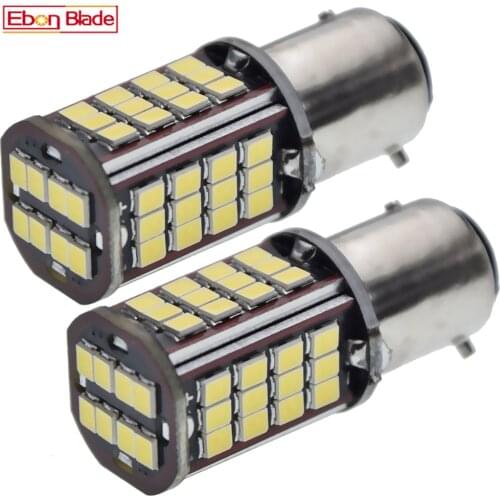 2Pcs BAX15D Car Auto LED Motorcycle Headlight Blub DC 6V 12V 6000K Moto Light 2835 56SMD Scooter Accessoire Motorbike Head Lamp