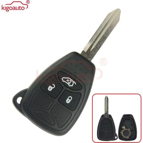 Kigoauto 04589199AC Remote key head case shell 3 button for Chrysler Dodge Jeep 2006 2007 2008 2009 2010 2011 2012