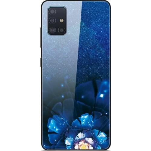 For Samsung Galaxy A71 Phone Case Tempered Glass Case Back Cover Series 1