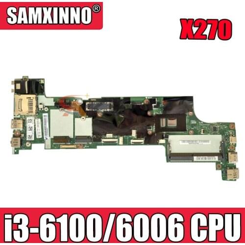 For Lenovo ThinkPad X270 laptop motherboard DX270 NM-B061 W/ CPU i3 6100/6006 tested FRU 01LW761 01LW762 01LW723 Mainboard