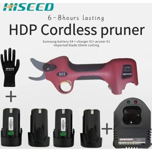 Double battery fast filling orchard electric scissors best side pruning shears