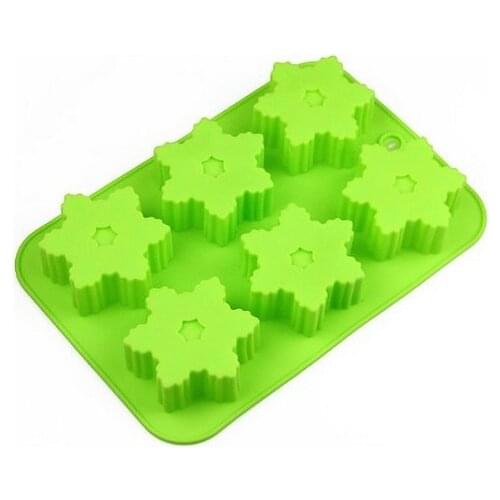 Cake Mold Mould Muffin Cups Cake Pan Ice Mold 6-Snowflake Mold