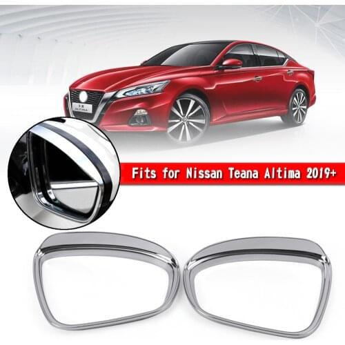 Artudatech Chrome Rearview Mirror Rain Guard Eyebrow Cover Trim For Nissan Altima 2019+ Car Accessories