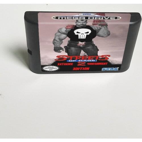 Streets of Rage 2 Extreme Punishment - 16 Bit MD Game Card for Sega Megadrive Genesis Video Game Console Cartridge