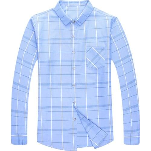 Mens Business Plaid Printed Long Sleeve Shirt Casual Workwear Shirt Bank Formal Wear Business Top Mens Shirt Dad Work Clothes