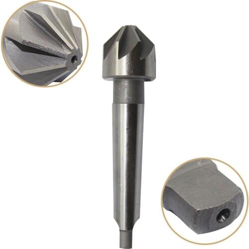 1pc 30mm Countersink Bit with Morse Taper Shank HSS Flutes 90 Degree High Speed Steel Spigot Deburring Chamfering Cutter Tool