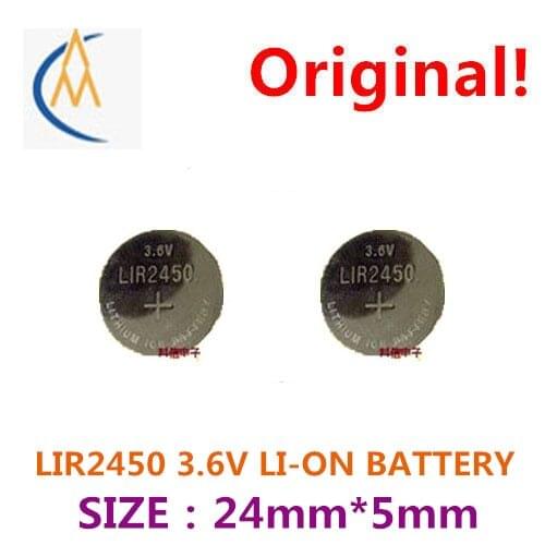 2PCS New genuine lir2450 rechargeable battery 3.6V rechargeable button lithium battery button rechargeable battery
