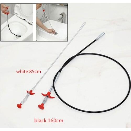 Drain Snake Drain Cleaner Sticks Clog Remover Cleaning Tools Household for Kitchen(85cm is available) 160cm Pipe Dredging Tools
