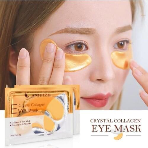 Crystal Collagen Gold Eyes Masks Anti-Aging Wrinkle Dark Circles Acne Beauty Patches For Eye Skin Care TSLM1