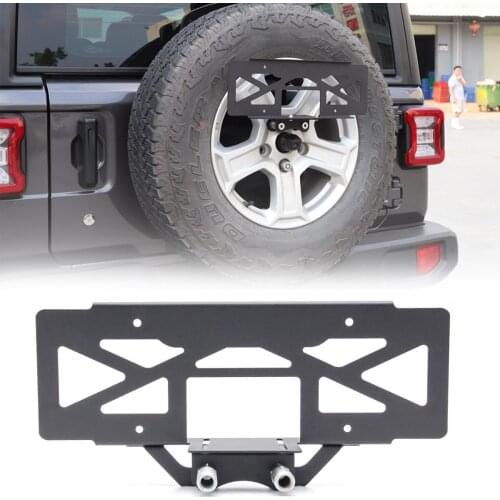 Car License Plate Frame Bracket Rear Spare Tire License Mounting Holder for Jeep Wrangler JL 2018 2019 2020 2021 Accessories