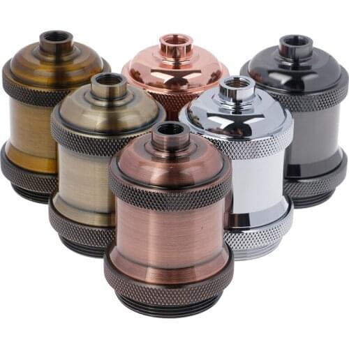 Retro Edison Lamp Socket E27 Decorative Vintage Pendant Lampholder Vintage Bulb Holder Aluminum