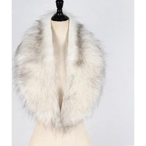 Stylish Bar Faux Fur Collar Cape Shawl Winter Women Solid Long Hair Imitated Fur Scarves Autumn Fashion Smooth Large Shawl