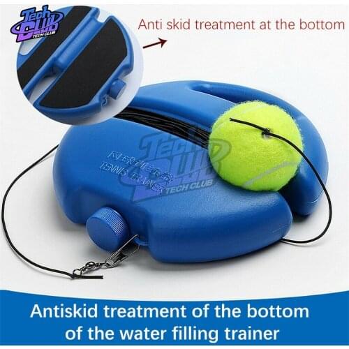Heavy Duty Tennis Training Aids Tool With Elastic Rope Practice Self-Duty Rebound Tennis Trainer Partner Sparring Device