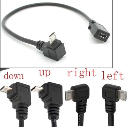 Free shippingUSB Micro 5P Female to 5P Male Left Right Down Up Angled Extension Cable Adapter Free shipping Free shippingnew