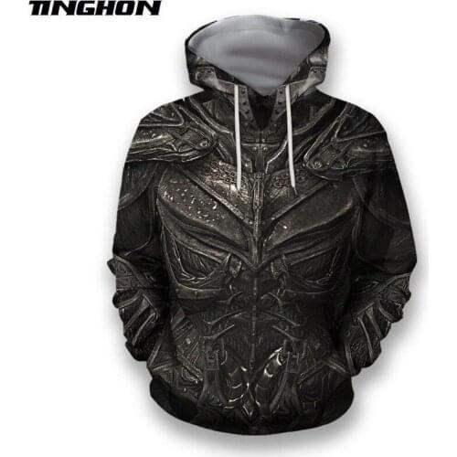 XS-7XL All Over Print Daedric Armor Hoodie For Men/Women Harajuku Fashion hooded Sweatshirt Cosplay Casual Jacket Pullover