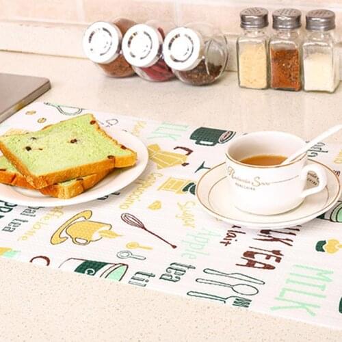 1 Roll Printing Oilproof Tableware Mats Drawer Liner Wardrobe Cupboard Cover Anti-dust Waterproof Pads Kitchen Utensils