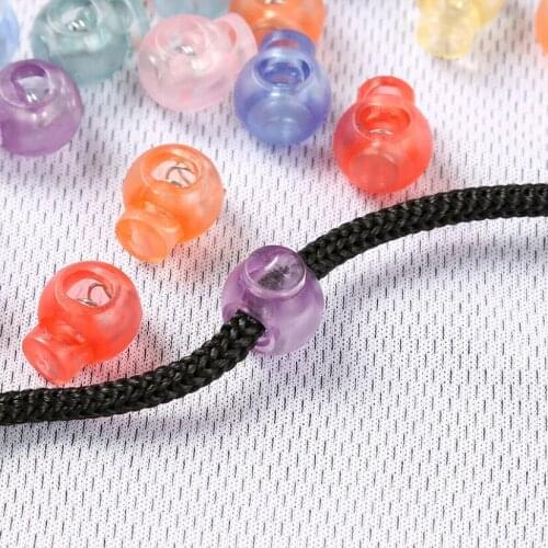 10pcs Fasteners Fancy Buttons Clasp Round Bead Findings for DIY Clasp for Bag Spring Buckle Closures for Sewing Clear Plastic
