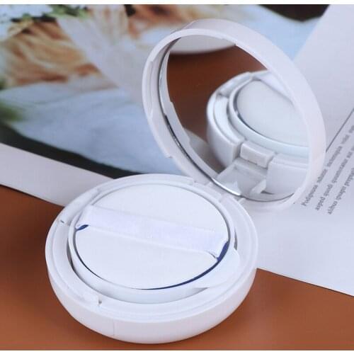 15ml Empty DIY Air Cushion Puff Box BB Cream Container Dressing Case with Air Cushion Sponge Powder Puff and Mirror Travel Kit