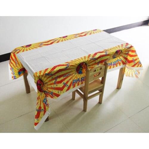 180*108cm Plastic Party TableCloth Waterproof Disposable Cartoon Table cloth Cover For Birthday Party Decoration