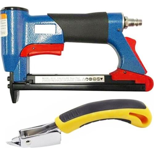 2 Pcs Pneumatic Air Stapler Nailer Fine Stapler Tool for Furniture Nailer Tool, 1 Pcs 15Cm & 1 Pcs 14.5x20x4.3Cm