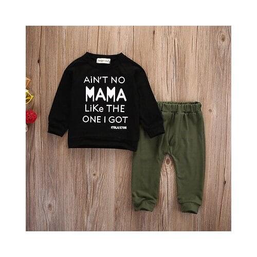 2020 Newborn Baby Boy Clothes Long Sleeve Letter Printed T-shirt Tops Pants High Quality Casual Outfits Cotton Autumn ropa bebe