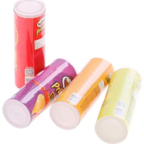 4pcs Mini Simulation Potat Chips 1/12 Doll Toy Cute 4 BottlesDollhouse Miniature Kitchen Food For Dolls