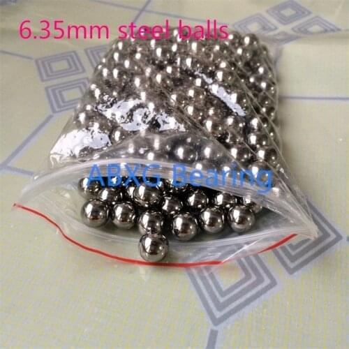 ABXG 50pcs/lot 6.35mm 6.35 chrome steel balls high precise G10 level 4mm 5mm 6mm balls