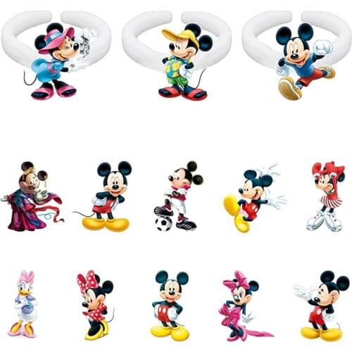 Disney Animation Mickey Mouse Mickey Play Pattern Acrylic Ring Give Friends Jewelry Resin Ring Tasteful